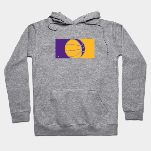 Los Angeles Basketball Purple Yellow Hoodie by theDK9